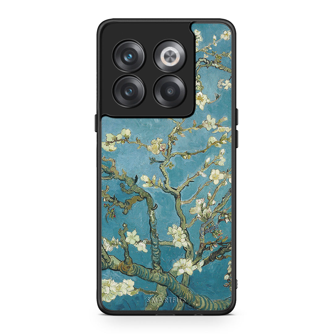 OnePlus 10T White Blossoms θήκη από τη Smartfits με σχέδιο στο πίσω μέρος και μαύρο περίβλημα | Smartphone case with colorful back and black bezels by Smartfits