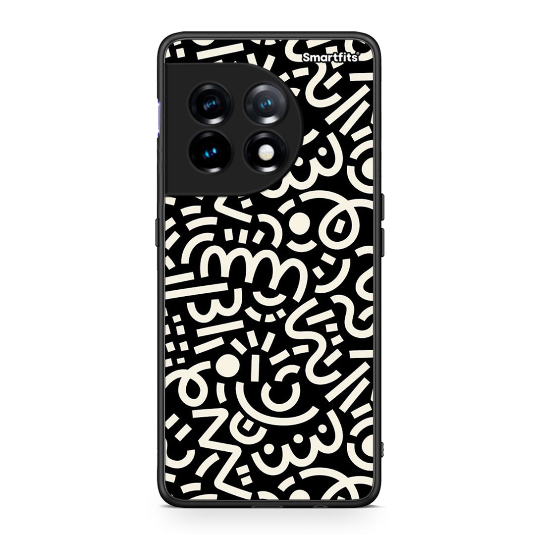 Θήκη OnePlus 11R / ACE 2 5G Doodle Art από τη Smartfits με σχέδιο στο πίσω μέρος και μαύρο περίβλημα | OnePlus 11R / ACE 2 5G Doodle Art Case with Colorful Back and Black Bezels