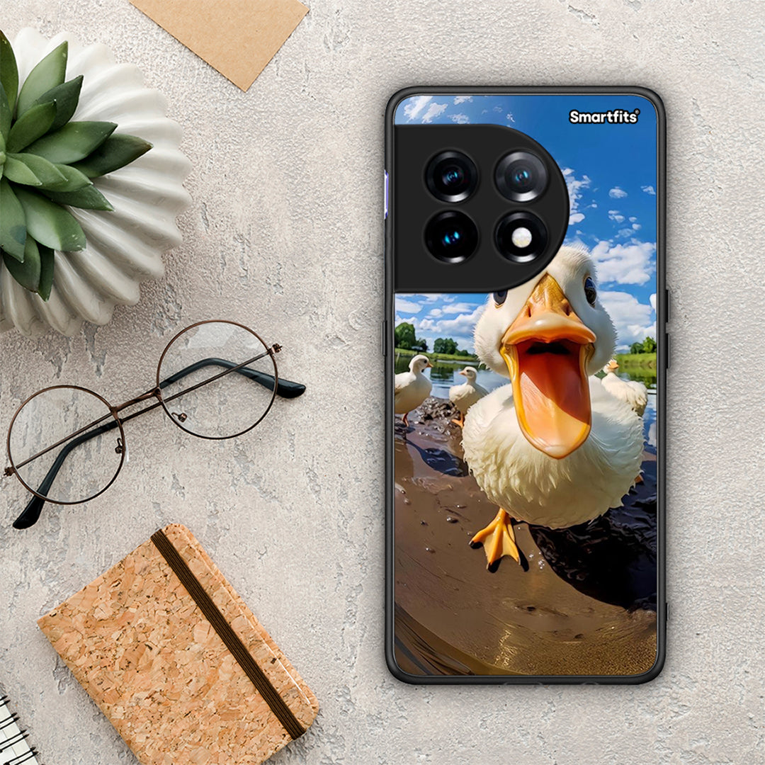 Θήκη OnePlus 11R / ACE 2 5G Duck Face από τη Smartfits με σχέδιο στο πίσω μέρος και μαύρο περίβλημα | OnePlus 11R / ACE 2 5G Duck Face Case with Colorful Back and Black Bezels