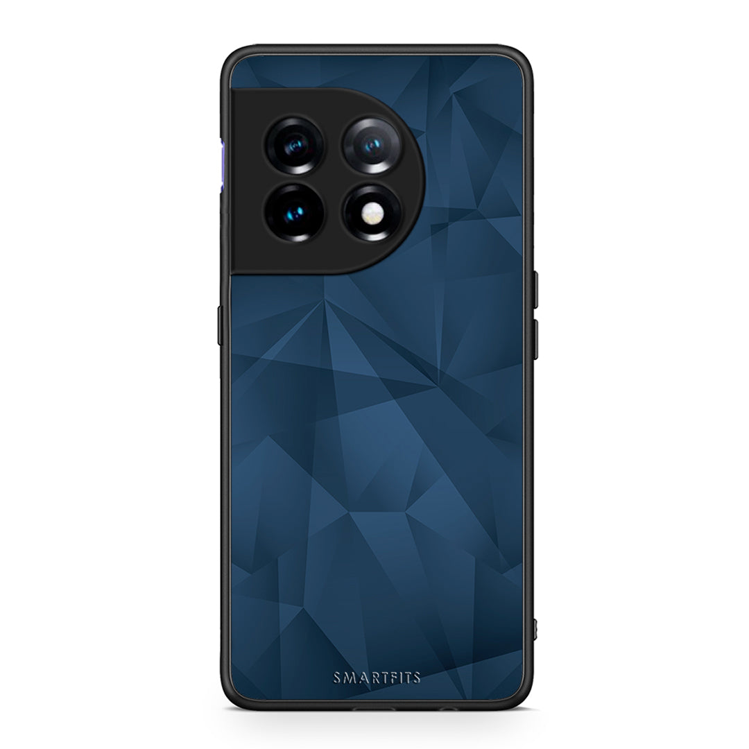 Θήκη OnePlus 11R / ACE 2 5G Geometric Blue Abstract από τη Smartfits με σχέδιο στο πίσω μέρος και μαύρο περίβλημα | OnePlus 11R / ACE 2 5G Geometric Blue Abstract Case with Colorful Back and Black Bezels