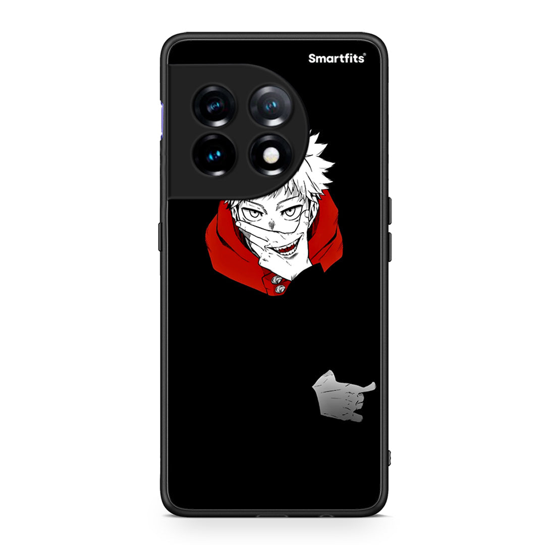 Θήκη OnePlus 11 5G Itadori Anime από τη Smartfits με σχέδιο στο πίσω μέρος και μαύρο περίβλημα | OnePlus 11 5G Itadori Anime Case with Colorful Back and Black Bezels