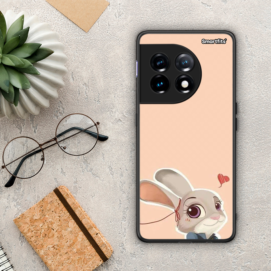 Θήκη OnePlus 11R / ACE 2 5G Nick Wilde And Judy Hopps Love 2 από τη Smartfits με σχέδιο στο πίσω μέρος και μαύρο περίβλημα | OnePlus 11R / ACE 2 5G Nick Wilde And Judy Hopps Love 2 Case with Colorful Back and Black Bezels