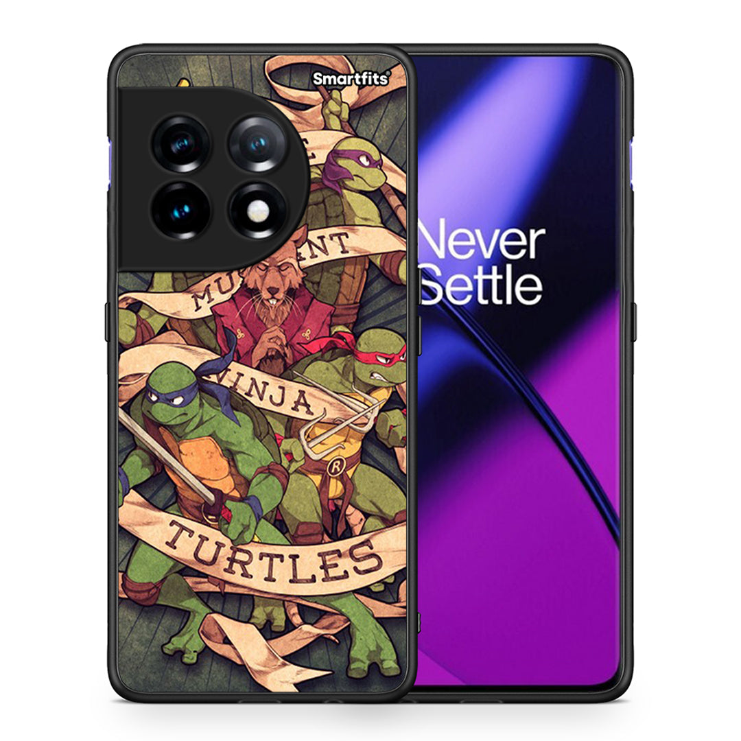 Θήκη OnePlus 11R / ACE 2 5G Ninja Turtles από τη Smartfits με σχέδιο στο πίσω μέρος και μαύρο περίβλημα | OnePlus 11R / ACE 2 5G Ninja Turtles Case with Colorful Back and Black Bezels