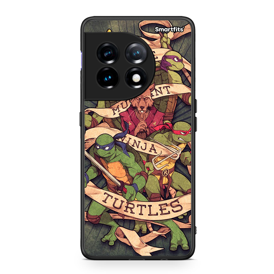 Θήκη OnePlus 11R / ACE 2 5G Ninja Turtles από τη Smartfits με σχέδιο στο πίσω μέρος και μαύρο περίβλημα | OnePlus 11R / ACE 2 5G Ninja Turtles Case with Colorful Back and Black Bezels