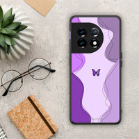 Thumbnail for Θήκη OnePlus 11R / ACE 2 5G Purple Mariposa από τη Smartfits με σχέδιο στο πίσω μέρος και μαύρο περίβλημα | OnePlus 11R / ACE 2 5G Purple Mariposa Case with Colorful Back and Black Bezels