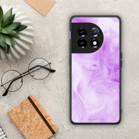 Thumbnail for Θήκη OnePlus 11R / ACE 2 5G Watercolor Lavender από τη Smartfits με σχέδιο στο πίσω μέρος και μαύρο περίβλημα | OnePlus 11R / ACE 2 5G Watercolor Lavender Case with Colorful Back and Black Bezels