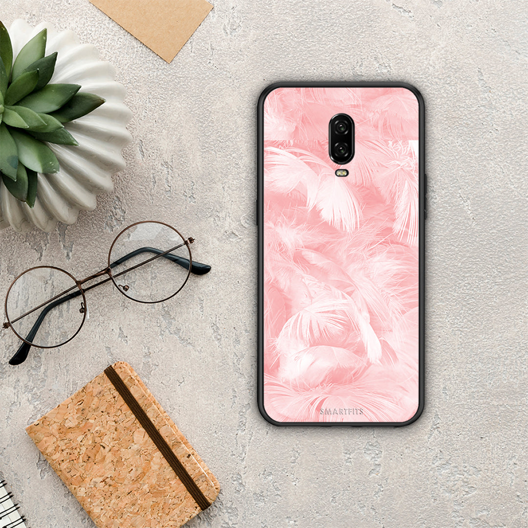 Boho Pink Feather - OnePlus 6T θήκη