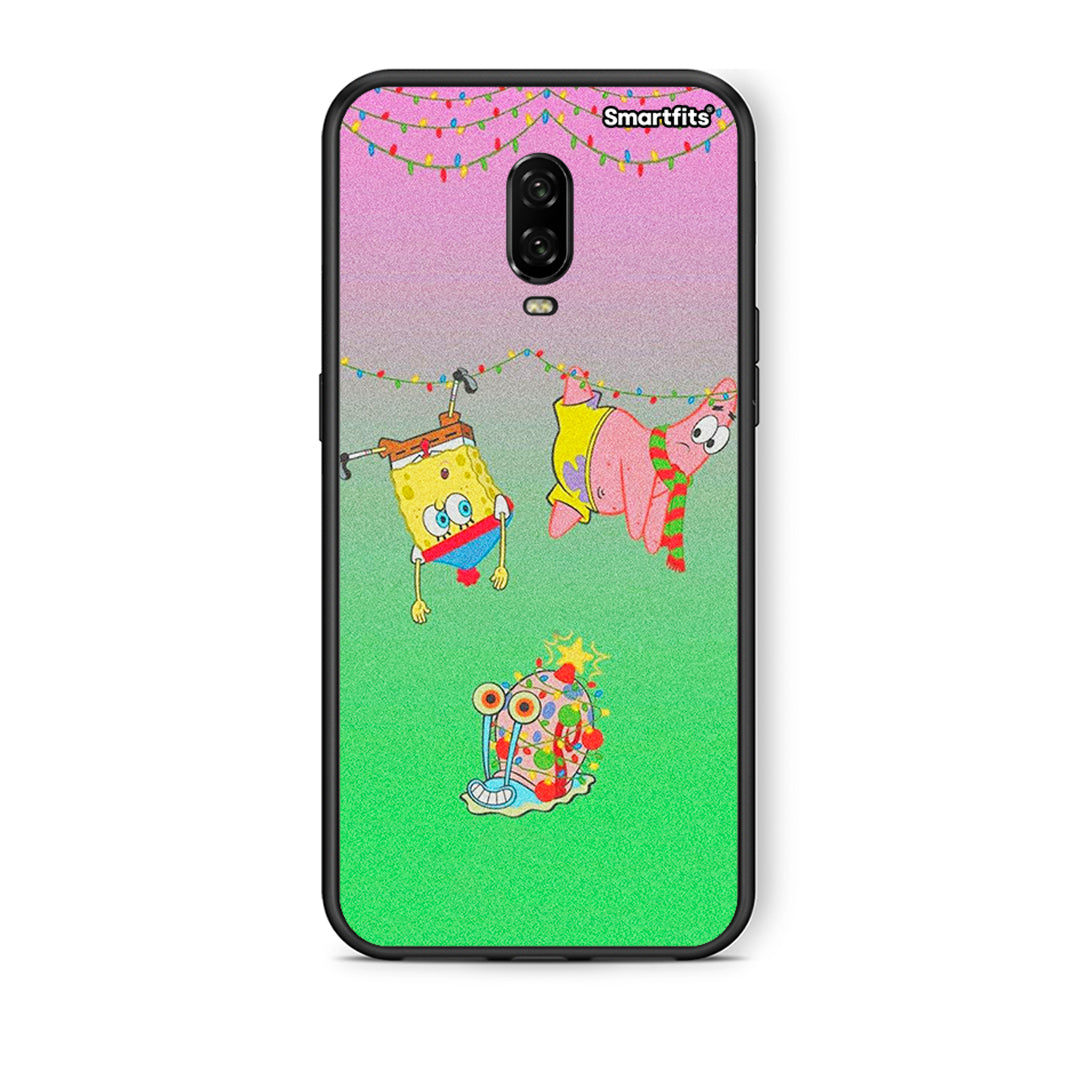 OnePlus 6 Xmas Lights θήκη από τη Smartfits με σχέδιο στο πίσω μέρος και μαύρο περίβλημα | Smartphone case with colorful back and black bezels by Smartfits