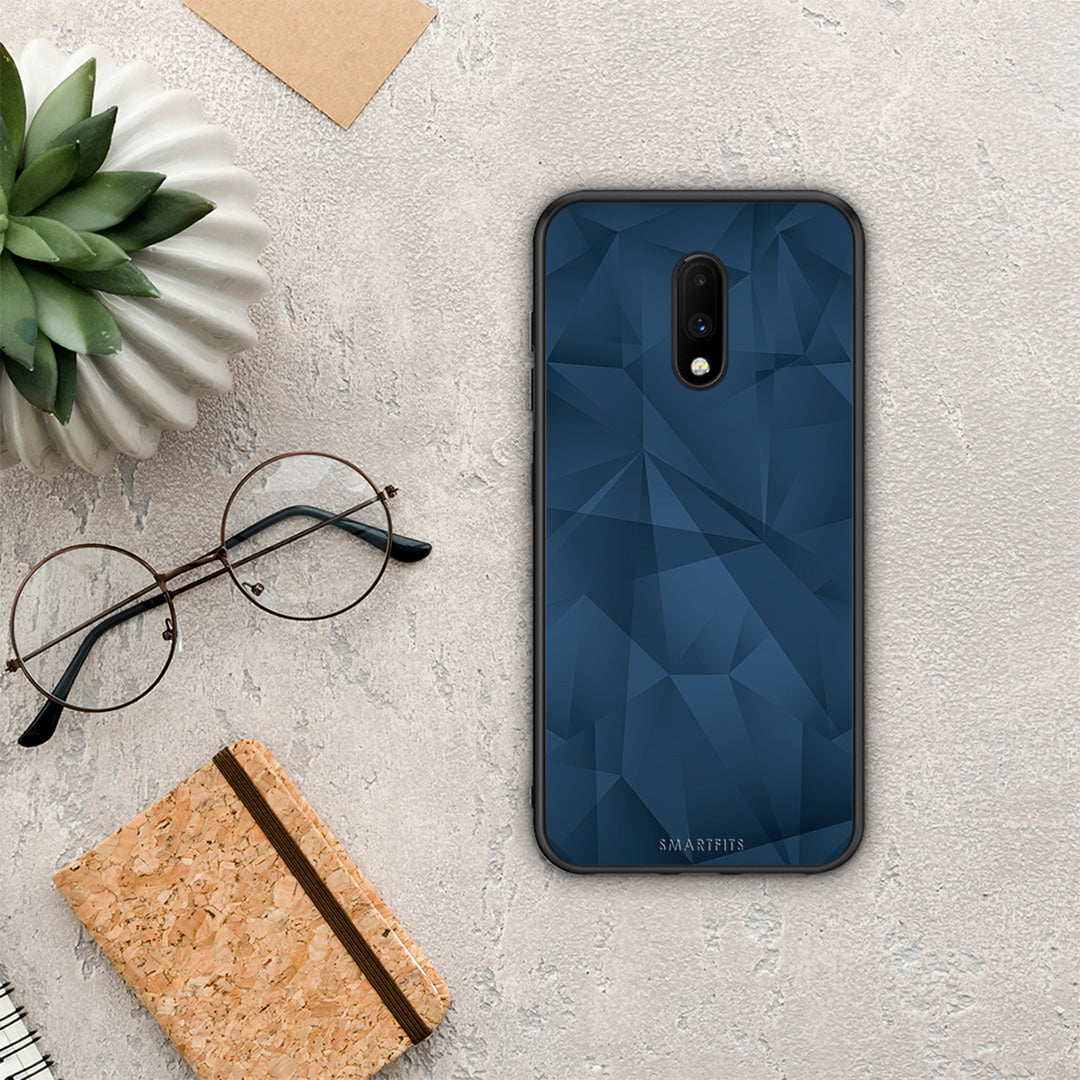 Geometric Blue Abstract - OnePlus 7 θήκη