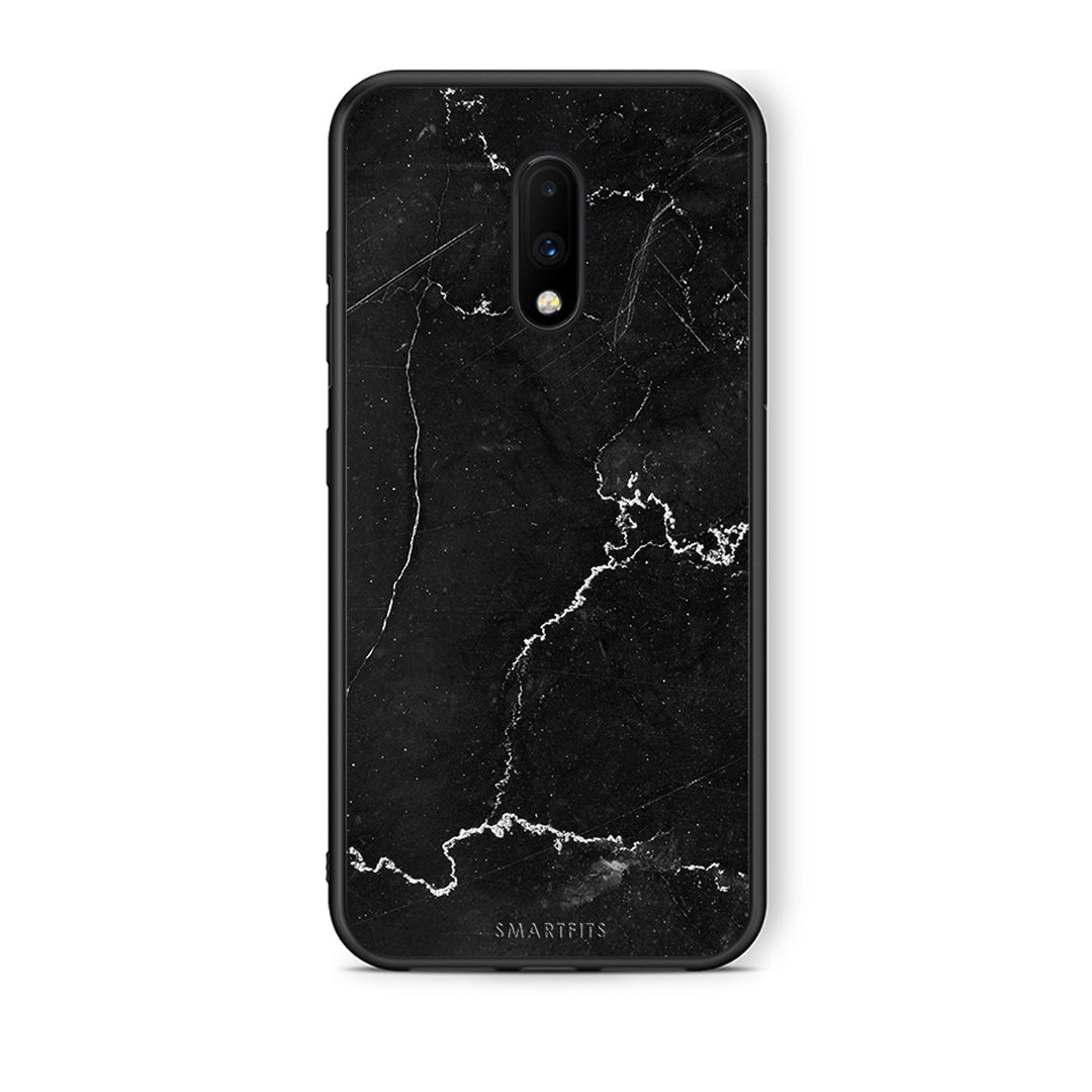 OnePlus 7 Marble Black θήκη από τη Smartfits με σχέδιο στο πίσω μέρος και μαύρο περίβλημα | Smartphone case with colorful back and black bezels by Smartfits