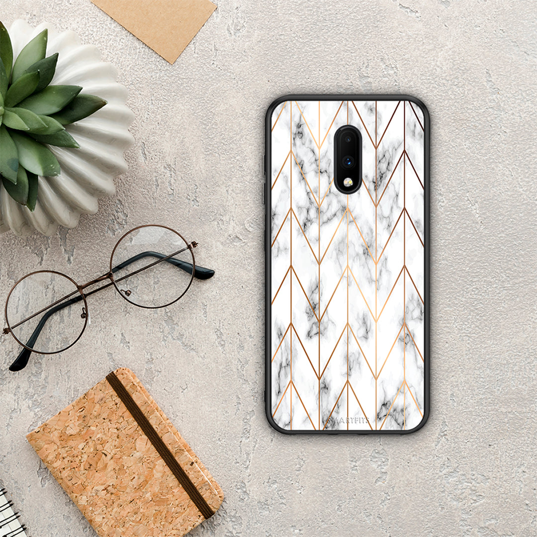 Marble Gold Geometric - OnePlus 7 θήκη