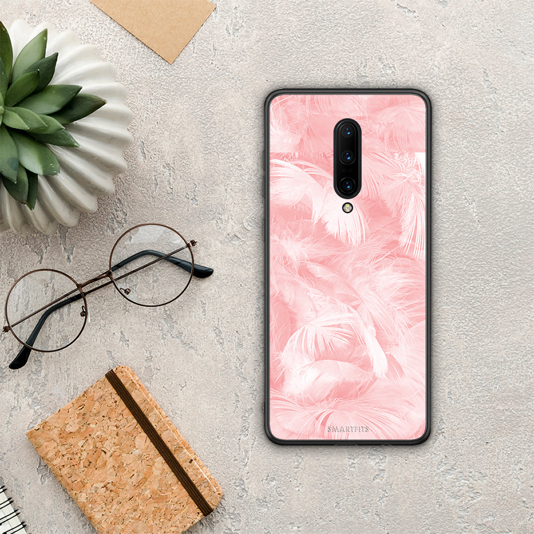 Boho Pink Feather - OnePlus 7 Pro θήκη