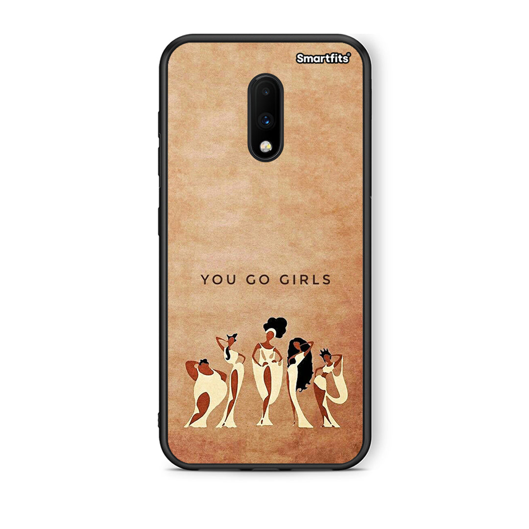 OnePlus 7 You Go Girl θήκη από τη Smartfits με σχέδιο στο πίσω μέρος και μαύρο περίβλημα | Smartphone case with colorful back and black bezels by Smartfits