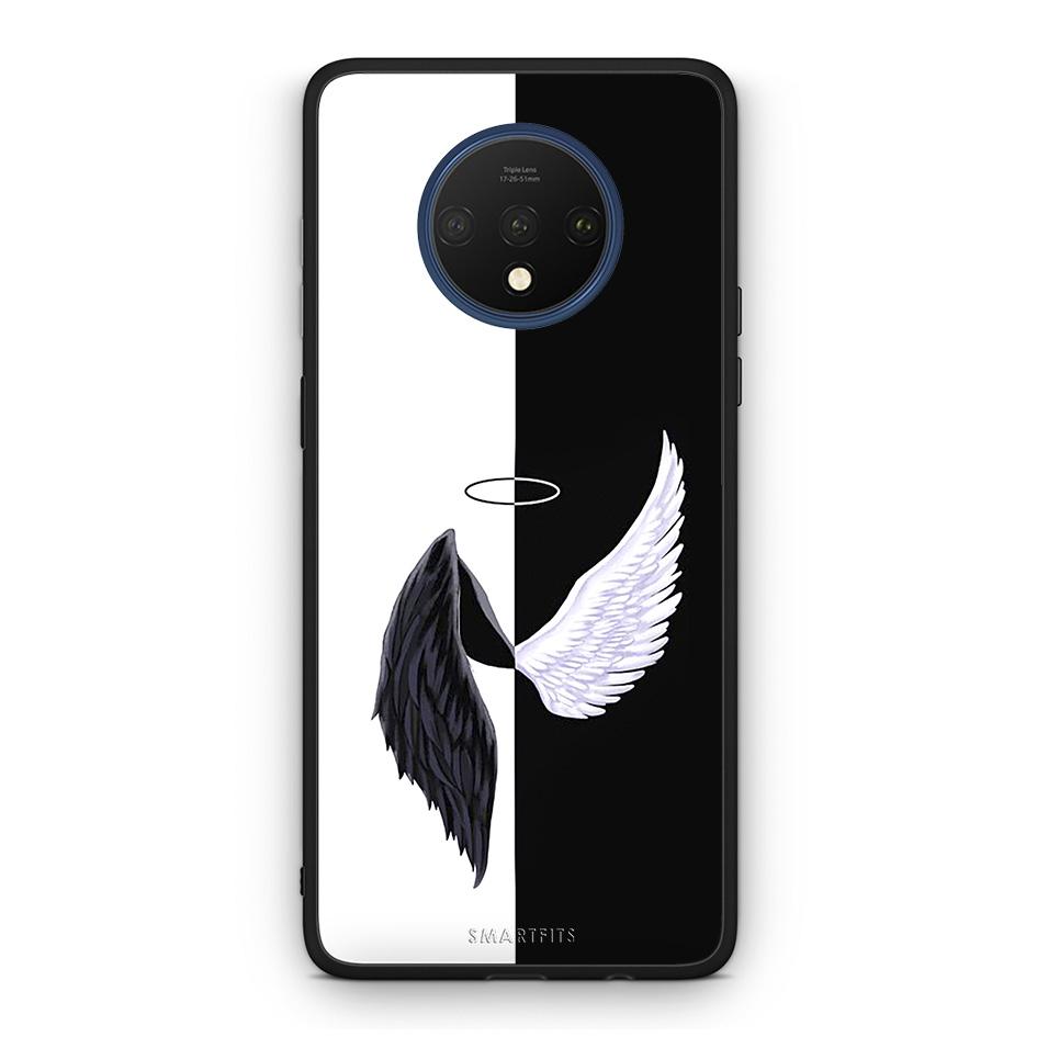 OnePlus 7T Angels Demons θήκη από τη Smartfits με σχέδιο στο πίσω μέρος και μαύρο περίβλημα | Smartphone case with colorful back and black bezels by Smartfits
