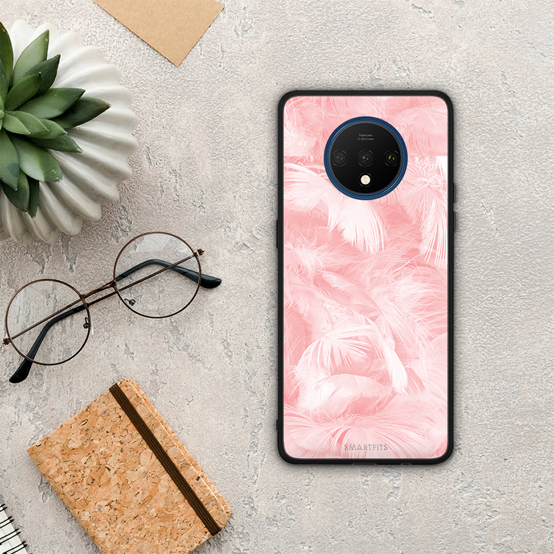 Boho Pink Feather - OnePlus 7T θήκη