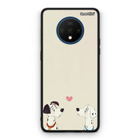 Thumbnail for OnePlus 7T Dalmatians Love θήκη από τη Smartfits με σχέδιο στο πίσω μέρος και μαύρο περίβλημα | Smartphone case with colorful back and black bezels by Smartfits