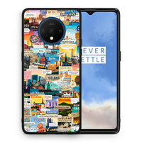 Thumbnail for Θήκη OnePlus 7T Live To Travel από τη Smartfits με σχέδιο στο πίσω μέρος και μαύρο περίβλημα | OnePlus 7T Live To Travel case with colorful back and black bezels