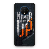 Thumbnail for OnePlus 7T Never Give Up Θήκη Αγίου Βαλεντίνου από τη Smartfits με σχέδιο στο πίσω μέρος και μαύρο περίβλημα | Smartphone case with colorful back and black bezels by Smartfits