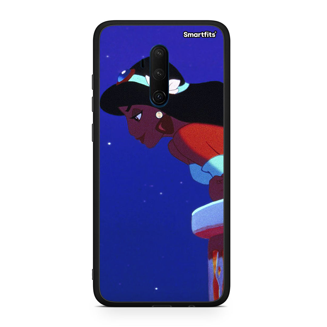 OnePlus 7T Pro Alladin And Jasmine Love 2 θήκη από τη Smartfits με σχέδιο στο πίσω μέρος και μαύρο περίβλημα | Smartphone case with colorful back and black bezels by Smartfits