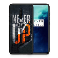 Thumbnail for Θήκη Αγίου Βαλεντίνου OnePlus 7T Pro Never Give Up από τη Smartfits με σχέδιο στο πίσω μέρος και μαύρο περίβλημα | OnePlus 7T Pro Never Give Up case with colorful back and black bezels