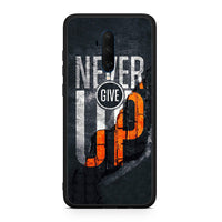 Thumbnail for OnePlus 7T Pro Never Give Up Θήκη Αγίου Βαλεντίνου από τη Smartfits με σχέδιο στο πίσω μέρος και μαύρο περίβλημα | Smartphone case with colorful back and black bezels by Smartfits