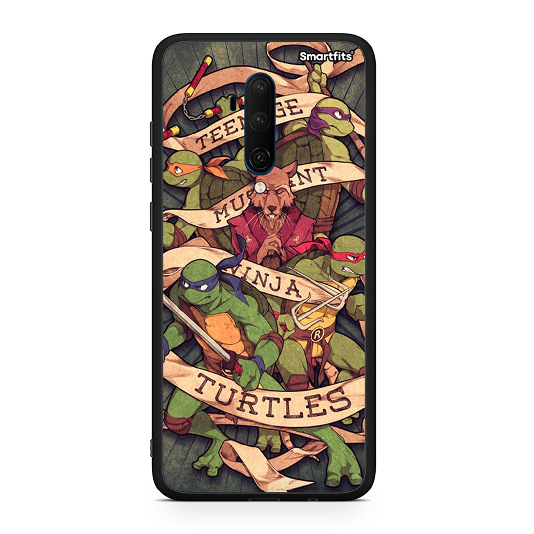 OnePlus 7T Pro Ninja Turtles θήκη από τη Smartfits με σχέδιο στο πίσω μέρος και μαύρο περίβλημα | Smartphone case with colorful back and black bezels by Smartfits