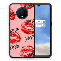 Thumbnail for Θήκη OnePlus 7T XOXO Lips από τη Smartfits με σχέδιο στο πίσω μέρος και μαύρο περίβλημα | OnePlus 7T XOXO Lips case with colorful back and black bezels