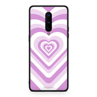 Thumbnail for OnePlus 8 Lilac Hearts θήκη από τη Smartfits με σχέδιο στο πίσω μέρος και μαύρο περίβλημα | Smartphone case with colorful back and black bezels by Smartfits
