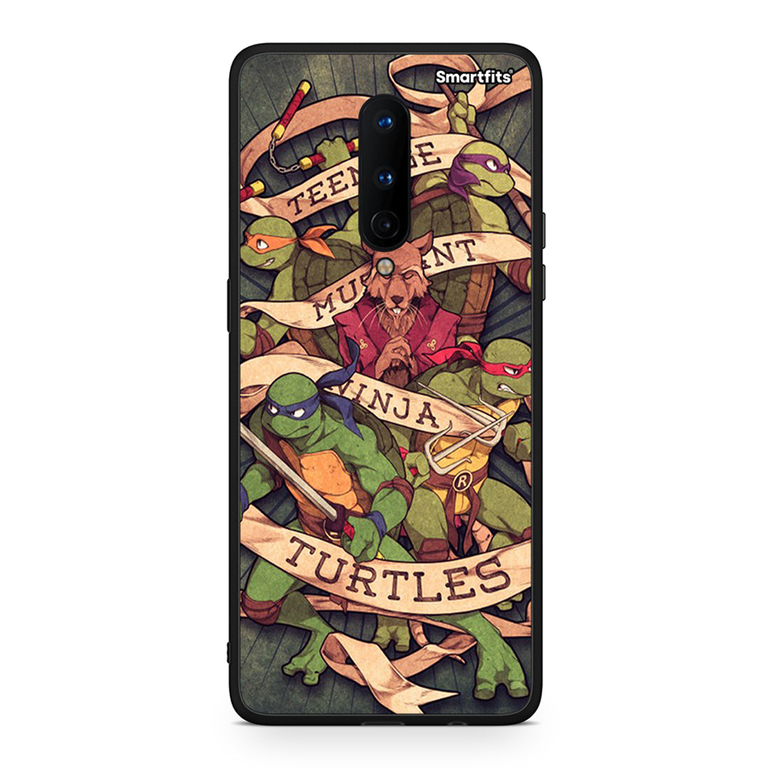 OnePlus 8 Ninja Turtles θήκη από τη Smartfits με σχέδιο στο πίσω μέρος και μαύρο περίβλημα | Smartphone case with colorful back and black bezels by Smartfits