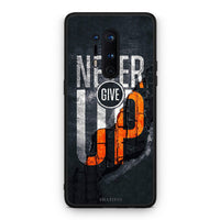Thumbnail for OnePlus 8 Pro Never Give Up Θήκη Αγίου Βαλεντίνου από τη Smartfits με σχέδιο στο πίσω μέρος και μαύρο περίβλημα | Smartphone case with colorful back and black bezels by Smartfits