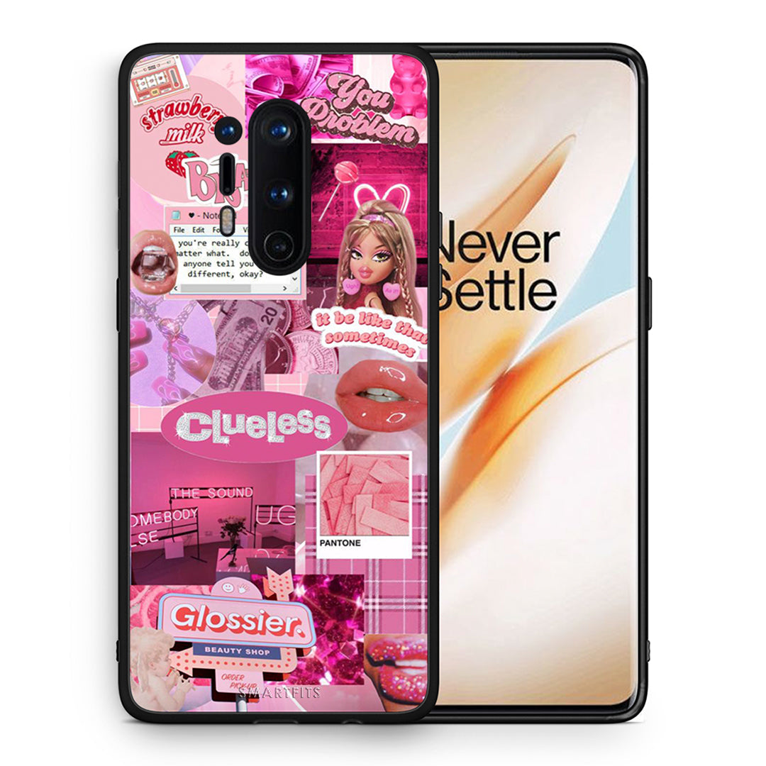 Θήκη Αγίου Βαλεντίνου OnePlus 8 Pro Pink Love από τη Smartfits με σχέδιο στο πίσω μέρος και μαύρο περίβλημα | OnePlus 8 Pro Pink Love case with colorful back and black bezels