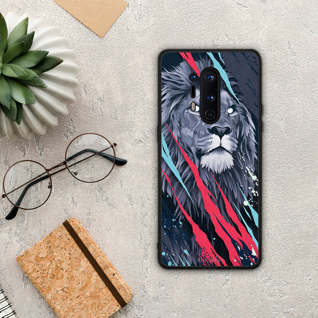 PopArt Lion Designer - OnePlus 8 Pro θήκη