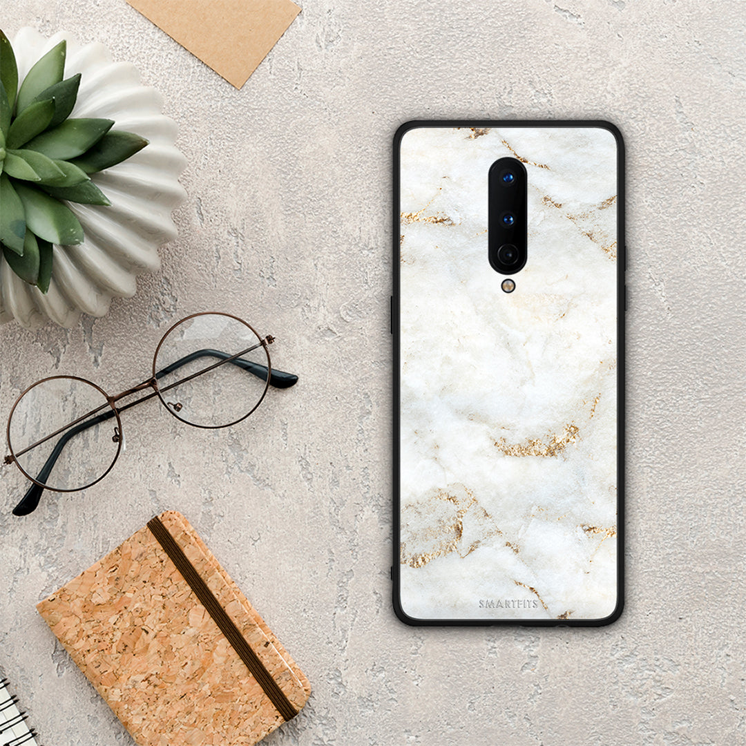 White Gold Marble - OnePlus 8 θήκη