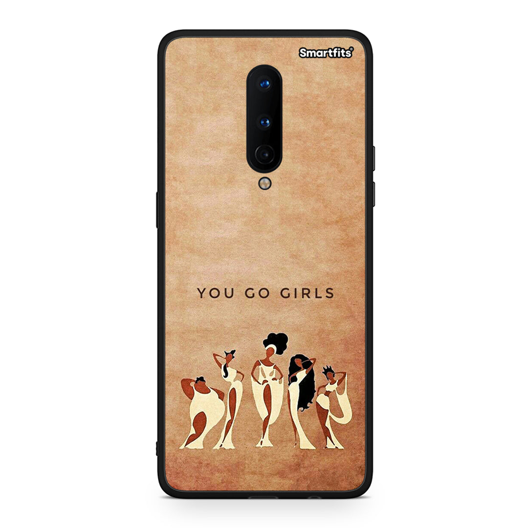 OnePlus 8 You Go Girl θήκη από τη Smartfits με σχέδιο στο πίσω μέρος και μαύρο περίβλημα | Smartphone case with colorful back and black bezels by Smartfits