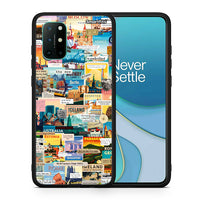 Thumbnail for Θήκη OnePlus 8T Live To Travel από τη Smartfits με σχέδιο στο πίσω μέρος και μαύρο περίβλημα | OnePlus 8T Live To Travel case with colorful back and black bezels
