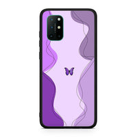 Thumbnail for OnePlus 8T Purple Mariposa Θήκη Αγίου Βαλεντίνου από τη Smartfits με σχέδιο στο πίσω μέρος και μαύρο περίβλημα | Smartphone case with colorful back and black bezels by Smartfits