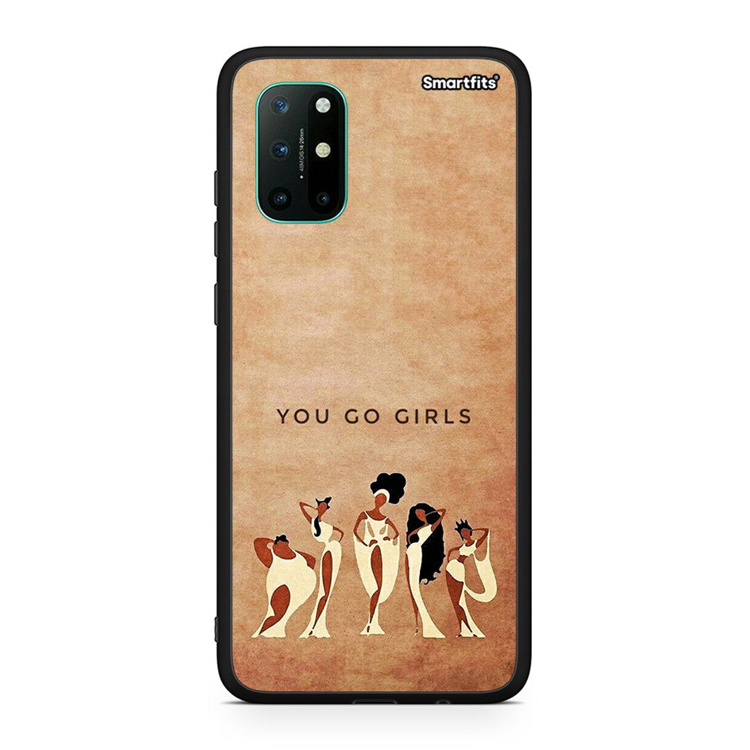 OnePlus 8T You Go Girl θήκη από τη Smartfits με σχέδιο στο πίσω μέρος και μαύρο περίβλημα | Smartphone case with colorful back and black bezels by Smartfits