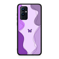 Thumbnail for OnePlus 9 Purple Mariposa Θήκη Αγίου Βαλεντίνου από τη Smartfits με σχέδιο στο πίσω μέρος και μαύρο περίβλημα | Smartphone case with colorful back and black bezels by Smartfits