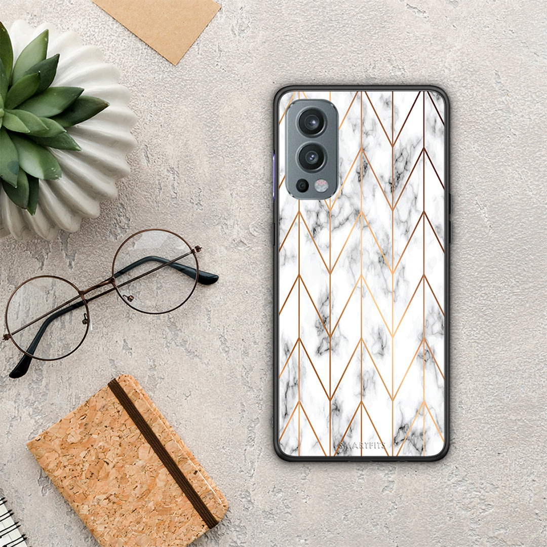 Marble Gold Geometric - OnePlus Nord 2 5G θήκη