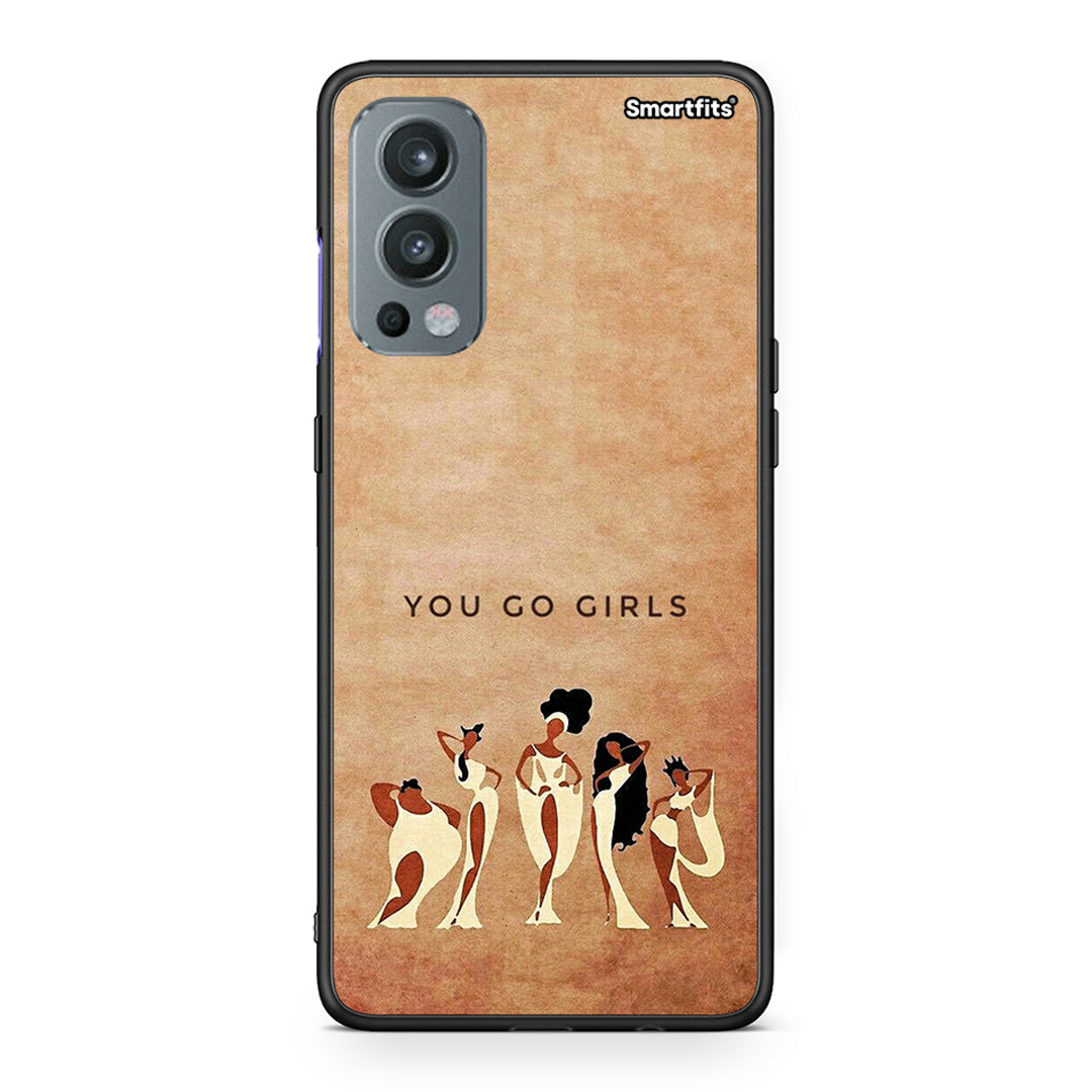 OnePlus Nord 2 5G You Go Girl θήκη από τη Smartfits με σχέδιο στο πίσω μέρος και μαύρο περίβλημα | Smartphone case with colorful back and black bezels by Smartfits