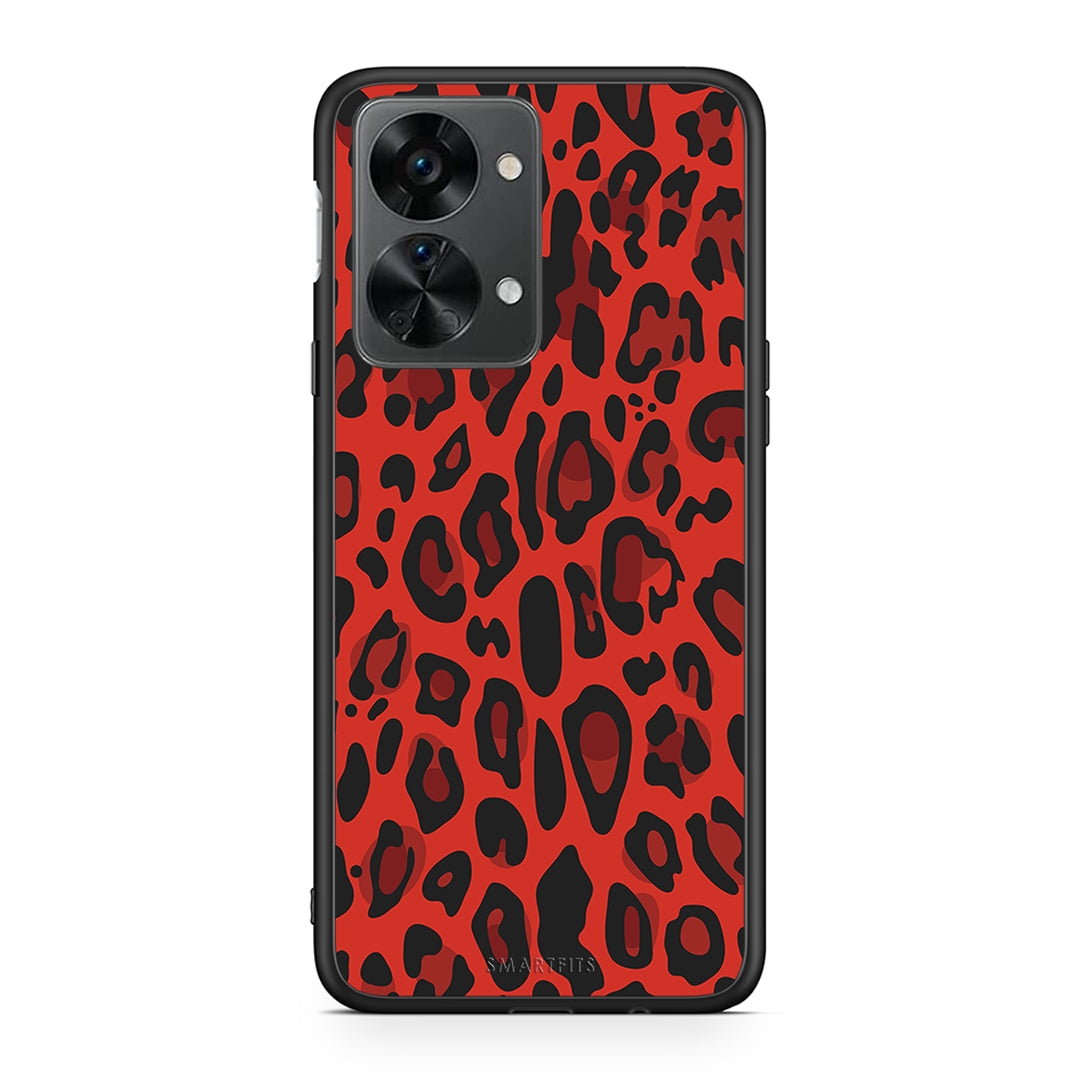 4 - OnePlus Nord 2T Red Leopard Animal case, cover, bumper