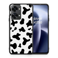 Thumbnail for Θήκη OnePlus Nord 2T Cow Print από τη Smartfits με σχέδιο στο πίσω μέρος και μαύρο περίβλημα | OnePlus Nord 2T Cow Print case with colorful back and black bezels
