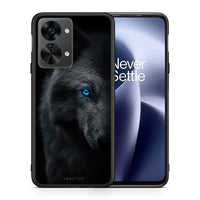 Thumbnail for Θήκη OnePlus Nord 2T Dark Wolf από τη Smartfits με σχέδιο στο πίσω μέρος και μαύρο περίβλημα | OnePlus Nord 2T Dark Wolf case with colorful back and black bezels