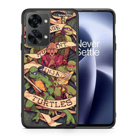 Thumbnail for Θήκη OnePlus Nord 2T Ninja Turtles από τη Smartfits με σχέδιο στο πίσω μέρος και μαύρο περίβλημα | OnePlus Nord 2T Ninja Turtles case with colorful back and black bezels