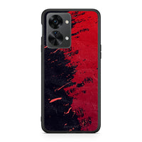 Thumbnail for OnePlus Nord 2T Red Paint Θήκη Αγίου Βαλεντίνου από τη Smartfits με σχέδιο στο πίσω μέρος και μαύρο περίβλημα | Smartphone case with colorful back and black bezels by Smartfits