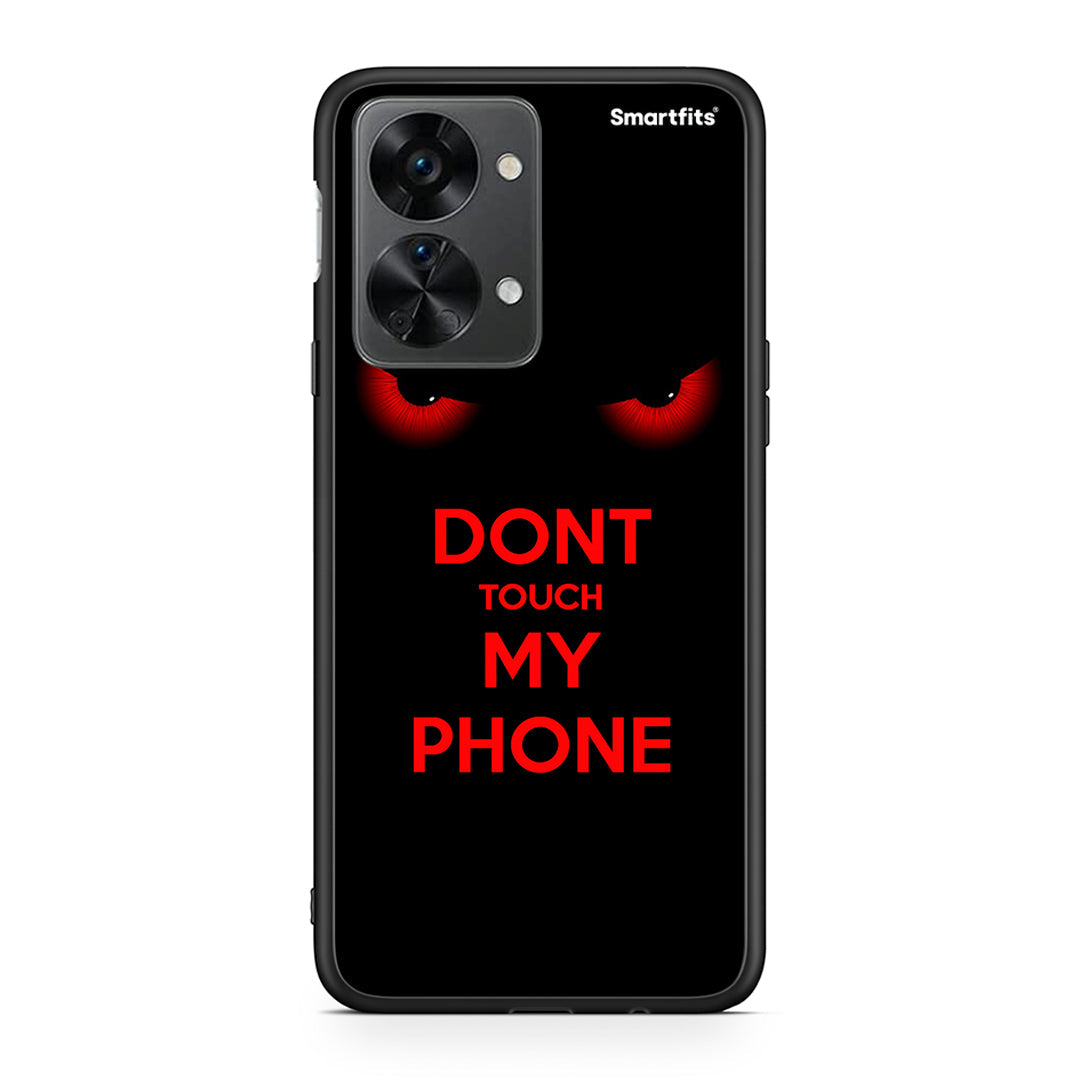 OnePlus Nord 2T Touch My Phone θήκη από τη Smartfits με σχέδιο στο πίσω μέρος και μαύρο περίβλημα | Smartphone case with colorful back and black bezels by Smartfits