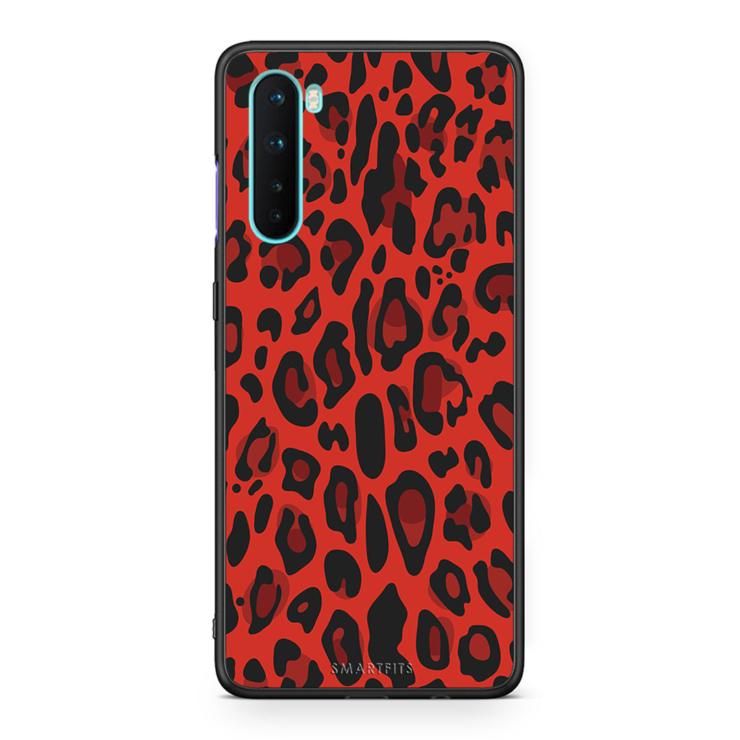4 - OnePlus Nord 5G Red Leopard Animal case, cover, bumper