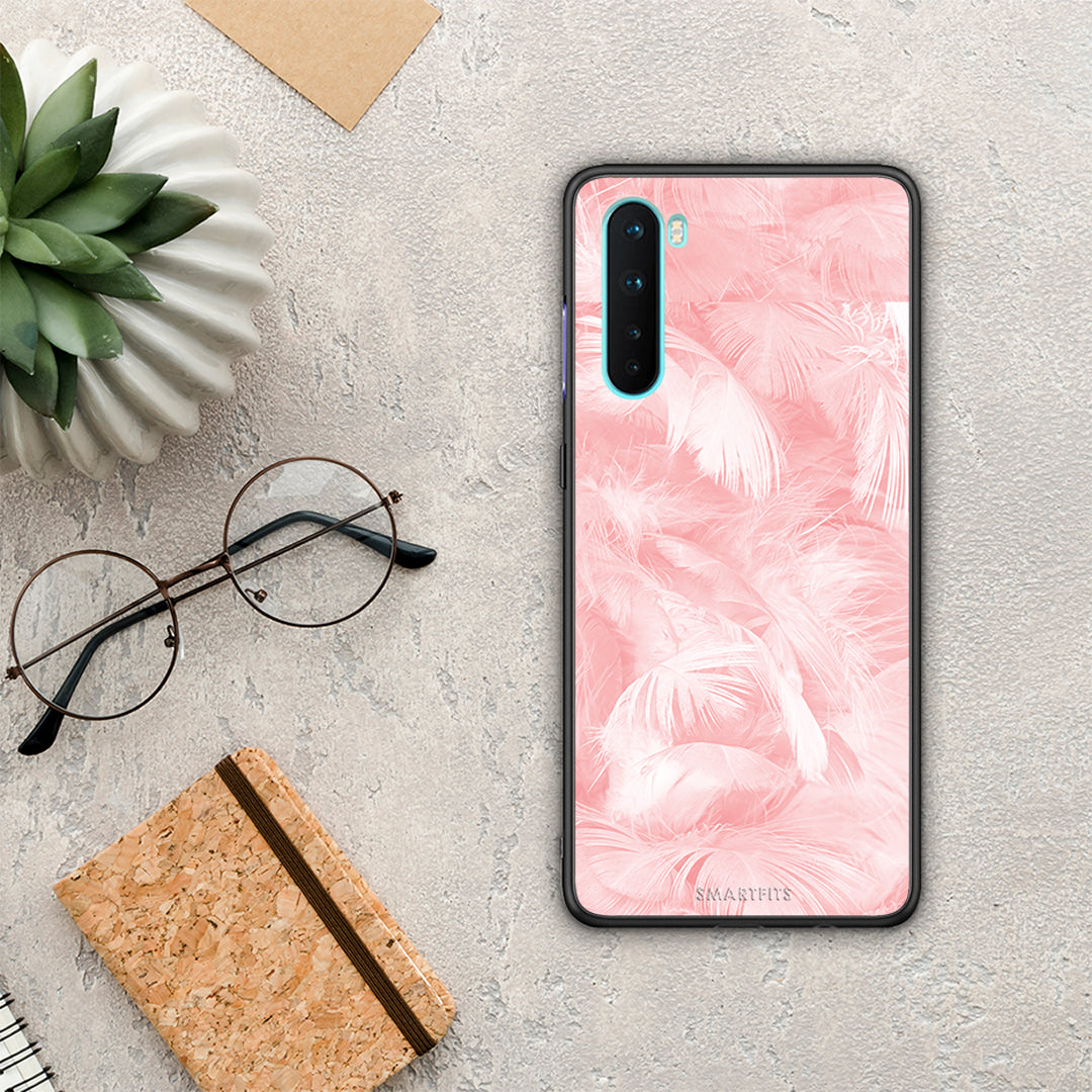 Boho Pink Feather - OnePlus Nord 5G θήκη