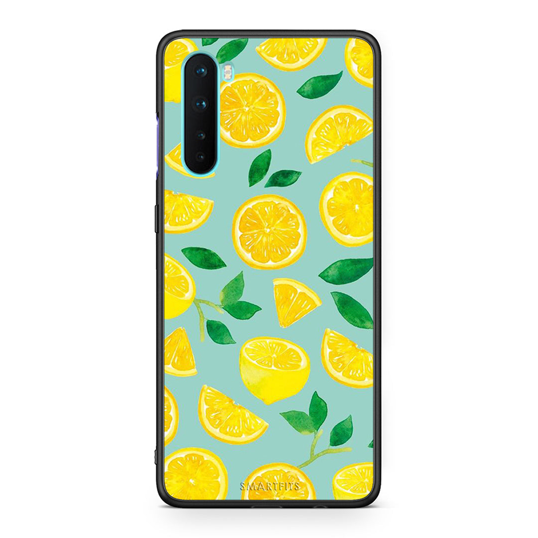 OnePlus Nord 5G Lemons θήκη από τη Smartfits με σχέδιο στο πίσω μέρος και μαύρο περίβλημα | Smartphone case with colorful back and black bezels by Smartfits