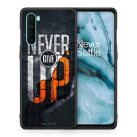 Thumbnail for Θήκη Αγίου Βαλεντίνου OnePlus Nord 5G Never Give Up από τη Smartfits με σχέδιο στο πίσω μέρος και μαύρο περίβλημα | OnePlus Nord 5G Never Give Up case with colorful back and black bezels